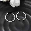 Brass Hoop Earrings EJEW-G474-01S-02-1