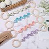 4Pcs 4 Colors  Daisy Cotton Thread Weave Towel Rack AJEW-CN0004-61-3