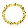 Rack Plating Brass Pave Cubic Zirconia Butterfly Link Bracelets for Women BJEW-B110-05G-04-1