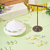 48Pcs 12 Styles Acrylic & Natural Pearl Flower Connector Charms PALLOY-CW00008-7
