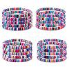 20Pcs Handmade Polymer Clay Heishi SUrfer Stretch Bracelet Set BJEW-SW00087-1