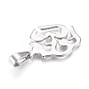 Tarnish Resistant Yoga 304 Stainless Steel Pendants X-STAS-I135-28P-2