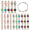 200Pcs 10 Colors  Faceted Rondelle Glass Connector Charms FIND-PH0021-24-1