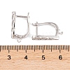 Rack Plating Brass Cubic Zirconia Hoop Earring Findings KK-S374-04P-02-3