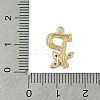 Brass Crystal Rhinestone Letter Links Connector Charms KK-S395-06G-P-3