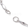 Tarnish Resistant 304 Stainless Steel Oval Link Chain Bracelet Makings AJEW-JB01183-2