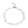 Non-Tarnish 304 Stainless Steel Star & Moon Link Chain Anklets for Men Women STAS-B039-15P-1