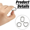 3Pcs 3 Styles 316 Stainless Steel Spring Gate Rings STAS-CJ0003-67-3