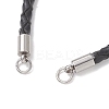 3MM Round Braided Leather Bracelet Making AJEW-JB01541-3