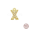Real 18K Gold Plated 925 Sterling Silver Micro Pave Clear Cubic Zirconia Charms STER-P054-10G-X-1