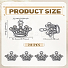 20Pcs Zinc Alloy with Crystal Rhinestone Pendants FIND-LP0006-29-2