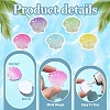 30Pcs 6 Colors Gradient Color Transparent Resin Cabochons RESI-YW0005-97-2