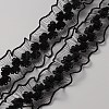 Polyester Fish Silk Elastic Lace Band OCOR-WH0085-19B-1