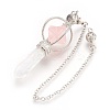 Natural Rose Quartz Dowsing Pendulums KK-F756-06B-1