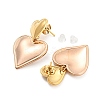 304 Stainless Steel Double Heart Dangle Stud Earrings for Women LS-EJEW-D076-01E-RG-2