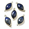 Natural Lapis Lazuli Faceted Connector Charms G-K347-03G-03-1