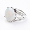 Adjustable Opalite Finger Rings RJEW-F075-01P-2