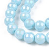 Electroplate Opaque Glass Beads Strands GLAA-T032-P4mm-AB10-3
