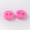 2-Hole Flat Round Resin Sewing Buttons for Costume Design BUTT-E119-36L-06-2