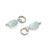 Natural Glass Pendants PALLOY-JF06036-2