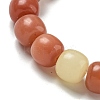 Natrual Bodhi Wood Beads Stretch Bracelet for Women BJEW-C077-02-2