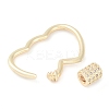 Rack Plating Brass Micro Pave Cubic Zirconia keychain Clasps KK-K374-03A-G-2