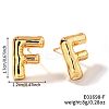 Brass Stud Earrings LS-UV9543-6-1