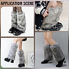 Polyester Imitation Fox Hair Boot Cover AJEW-WH20130-37B-5