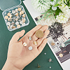 SUPERFINDINGS 40Pcs 2 Color Alloy Stud Earring Findings FIND-FH0005-18-4