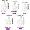 Resin Imitation Pearl Pendants/Shank Buttons BUTT-PH0004-14-2