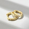 Brass Micro Pave Clear Cubic Zirconia Hoop Earrings EJEW-D311-145G-1