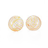 Transparent Handmade Blown Glass Globe Beads GLAA-T012-34A-2