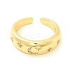 Clear Cubic Zirconia Moon and Star Open Cuff Ring for Women ZIRC-P096-03G-2