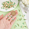 40Pcs 2 Styles Tulip Alloy Enamel Pendants FIND-PH0021-39-3