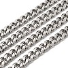 Tarnish Resistant Men's Jewelry Making 201 Stainless Steel Curb Chains CHS-A003B-2.5mm-1