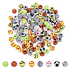 160Pcs 8 Colors Opaque Acrylic Beads MACR-DC0001-13-1