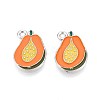 Fruit Alloy Enamel Charms PALLOY-S058-01P-30-2