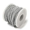 Spray Painted 304 Stainless Steel Curb Chains STAS-B067-05B-09-3