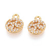 Brass Micro Pave Cubic Zirconia Charms KK-N263-148F-G-1
