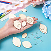 DIY Unfinished Wooden Pendant Earring Making Kits DIY-YS0001-16-6