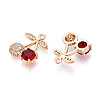 Brass Micro Pave Cubic Zirconia Pendants KK-T074-71KCG-02-2