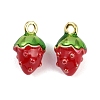 Brass Enamel Charms KK-L231-21G-01-1