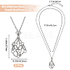 2Pcs 304 Stainless Steel Macrame Pouch Necklace Making for Gemstone Nuggets NJEW-BBC0001-27A-2
