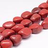 Natural Red Jasper Bead Strands G-K153-D25-1