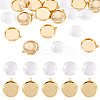 12Pcs Brass Pendant Cabochon Settings KK-TA0003-10C-1