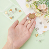 16Pcs 2 Color Brass Stud Earring Findings KK-BC0010-36-3