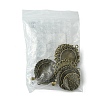 DIY Blank Round Glass & Tibetan Style Alloy Pendant Making Kits DIY-FS0006-10-6