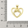Rack Plating Brass Micro Pave Cubic Zirconia Pendants KK-Z074-49G-3