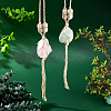 2Pcs 2 Styles Natural Gemstone Pendant Decoratinon HJEW-CA0001-13-4