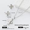304 Stainless Steel Pendant Necklace & Stud Earrings Set for Women Men NO8774-5-1